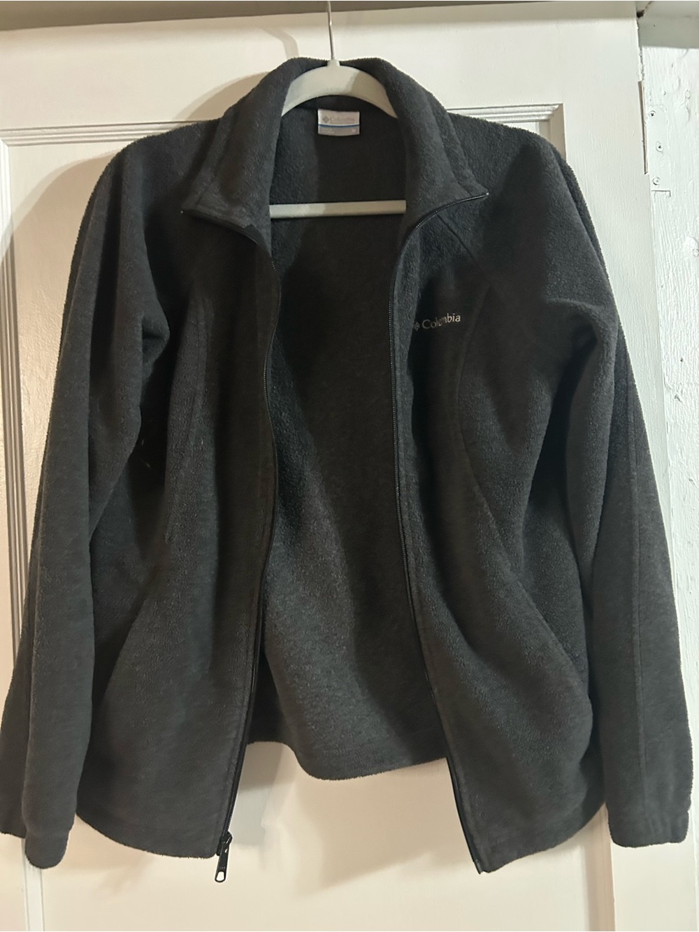 Columbia Women's Charcoal Gray Full-Zip Teddy Fleece Jacket